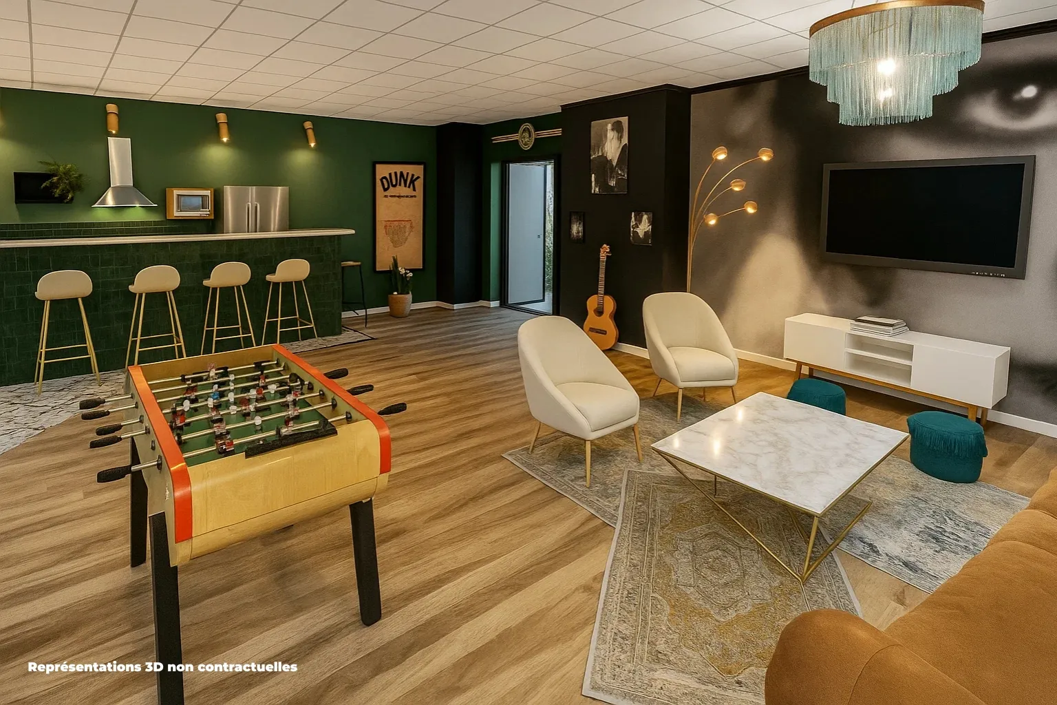 résidence étudiante saint-étienne - salle commune