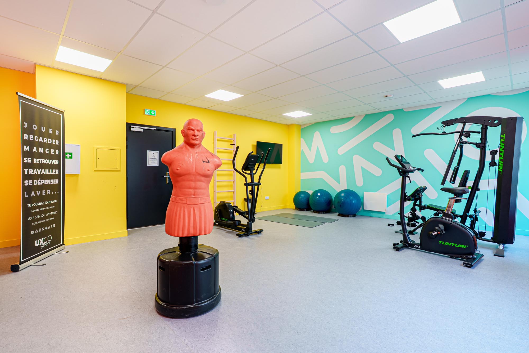 Résidence étudiante UXCO Student K7 Strasbourg salle de sport