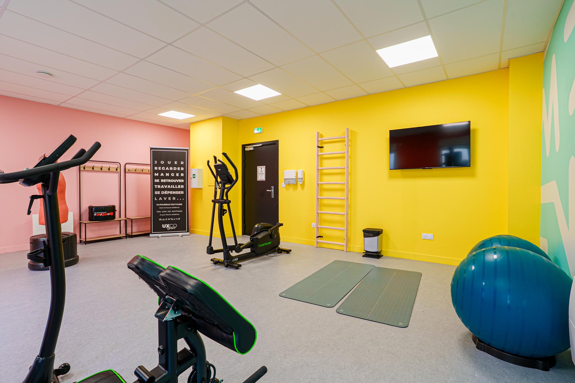 Résidence étudiante UXCO Student K7 Strasbourg salle de sport