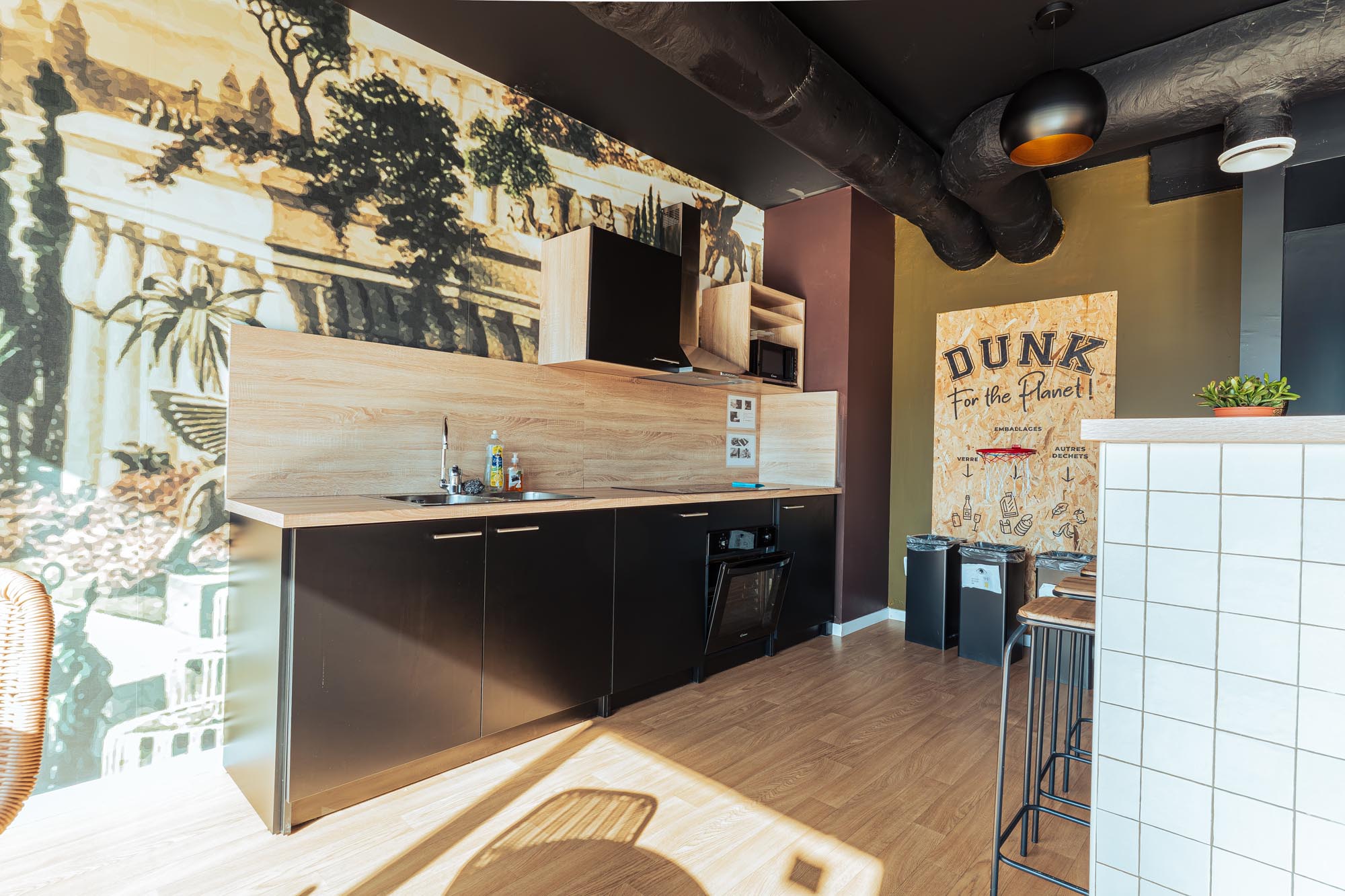 Cuisine commune de la résidence étudiante Babylone à Lille