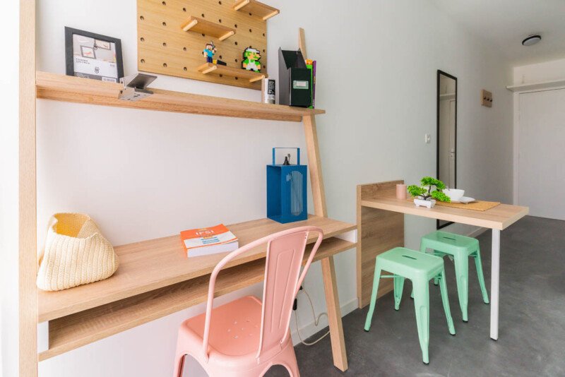Residence étudiante UXCO Pixel Nantes - studio bureau