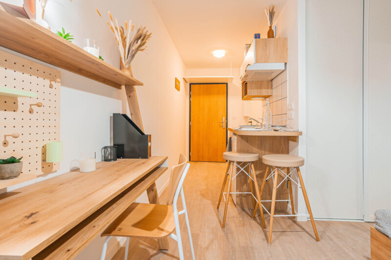 studio dans résidence étudiante à saint-ouen