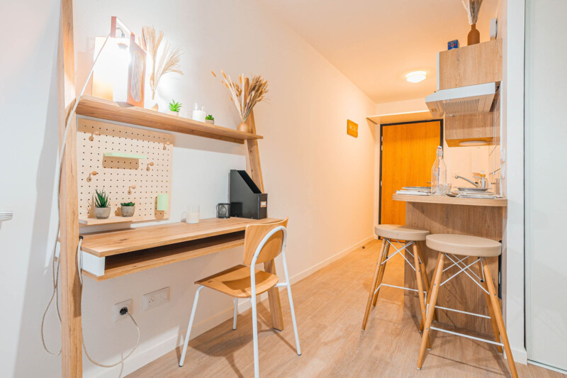 studio dans résidence étudiante à saint-ouen