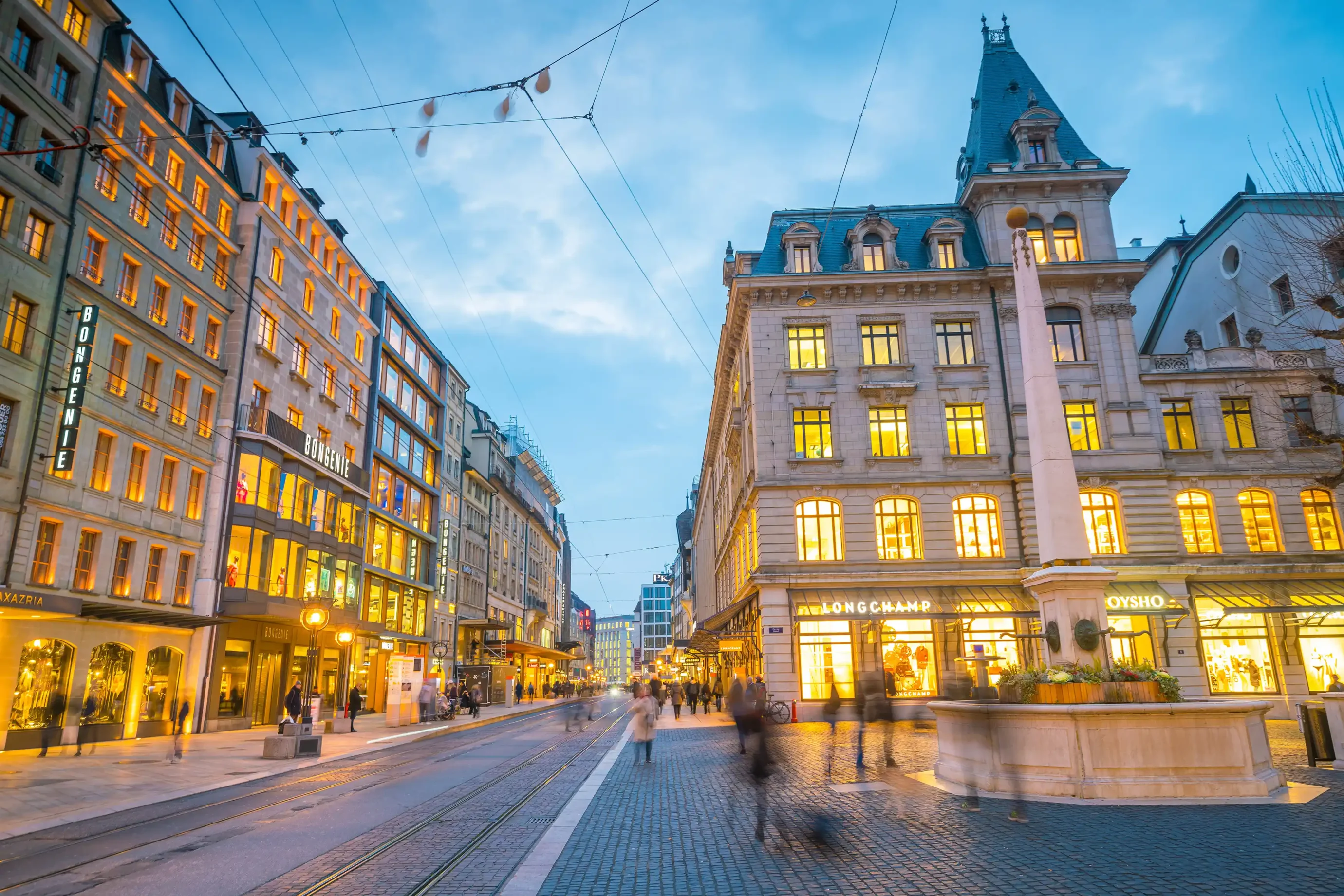 rue à Genève proche de Archamps
